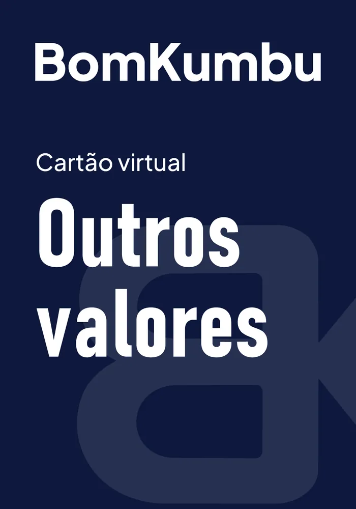 Cartão BomKumbu Outros valores